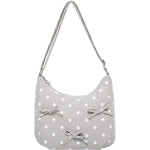 Load image into Gallery viewer, Polka Dot Tote Bucket Bag Canvas Bow Shoulder Bag N6F046