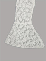 Load image into Gallery viewer, White Lace Lined Bell Sleeve Slim Dress Women N5A927