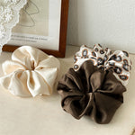 Load image into Gallery viewer, Leopard Print Satin Jumbo Scrunchie Women N6H199