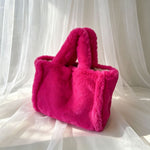 Load image into Gallery viewer, Women's Plush Large Tote Handbag N6J176