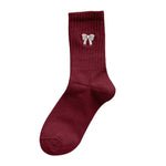 Load image into Gallery viewer, Red Stripe Sport Socks Women Cotton Mid Calf Athletic M5A292