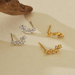 Load image into Gallery viewer, Star Prong-Set Studs S925 Rhodium-Plated Sparkling S5P138