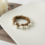 Load image into Gallery viewer, Soft Beaded Scrunchie High Ponytail Holder Women N6H183