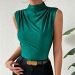 Load image into Gallery viewer, Knit Stretch Draped Sleeveless Slim Fit Top Women N5A916