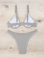 Load image into Gallery viewer, Two Piece Underwire Solid Bikini Set Women N6A074
