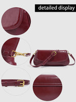 Load image into Gallery viewer, Burgundy Large Capacity Baguette Bag Commute Women N6C029