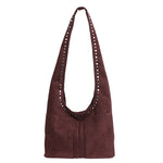 Load image into Gallery viewer, Women's Suede Rivet Dumpling Shoulder Bag N6J113