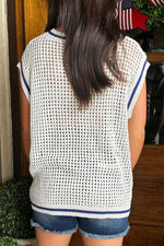 Load image into Gallery viewer, Flag Print Sleeveless Sweater Women N6C360