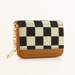Load image into Gallery viewer, Checkerboard PU Card Holder Wallet Coin Purse Multiple Slots N6G083