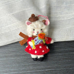 Load image into Gallery viewer, Cute Wool Felt Lamb Keyring Ornament Gift N6G005