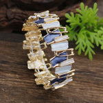 Load image into Gallery viewer, Color Drip Hand-Painted Geometric Stretch Bangle N6C213
