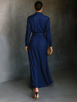 Load image into Gallery viewer, Two Piece Set Women Draped Shirt Pleated SkirtN5A904