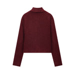 Load image into Gallery viewer, Red Loop Terry Short Jacket Women Stand Collar N5A714