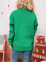 Load image into Gallery viewer, Christmas Tree Color Block Sweater Women N5A639