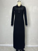 Load image into Gallery viewer, Button-Down Collar Full Skirt Sweatshirt Dress N6C204