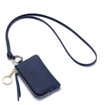 Load image into Gallery viewer, Genuine Leather Neck Coin Card Key Pouch Women N6B219