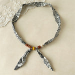 Load image into Gallery viewer, Retro Paisley Beaded Scarf Choker Necklace Women N6D006