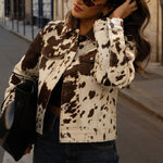 Load image into Gallery viewer, Urban Street Style Printed Blazer Women White N5A564