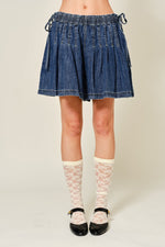 Load image into Gallery viewer, Vintage Distressed High Waist Denim A-Line Shorts N6C316