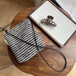 Load image into Gallery viewer, Retro Stripe Tweed Crossbody Bag Women S5P710