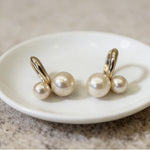 Load image into Gallery viewer, Pearl Cherry Ear Cuff Stud Earrings Women N6H161