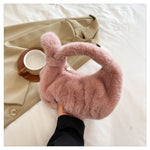 Load image into Gallery viewer, Furry Dumpling Bag Women Plush Mini Handbag S5P722