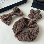 Load image into Gallery viewer, Leopard Bow Flower Hair Clip Women Vintage Elastic S5P822