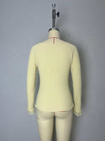 Load image into Gallery viewer, Lace Trim Button-Front Knit Top Women N6D172