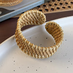 Load image into Gallery viewer, Boho Ethnic Bamboo Woven Bangle Round Niche Luxury N6F280