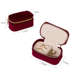 Load image into Gallery viewer, Travel Mini Velvet Jewelry Organizer Box S5P828