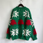 Load image into Gallery viewer, Christmas Tree Jacquard Pullover Sweater Women N5A632