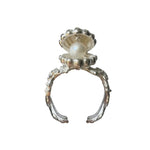 Load image into Gallery viewer, Adjustable Shell Ring Pearl Color Open Stackable S5P895