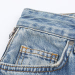Load image into Gallery viewer, Wide Leg Denim Jeans, Mid-Rise Casual Zipper Pants N6A132
