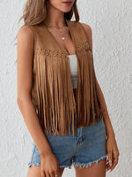 Load image into Gallery viewer, Hippie Fringe Vest Women N6C131