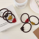 Load image into Gallery viewer, Polka Dot Heart Hair Tie Retro N6F072