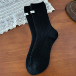 Load image into Gallery viewer, Thick Thermal Crew Socks Wool Blend Striped Cuffed M5A304
