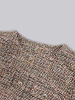 Load image into Gallery viewer, Tweed Blazer Women Orange Short Cropped Jacket N5A777