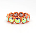 Load image into Gallery viewer, Enamel Flower Bangle Color Crystal Glass Stove S5P031