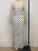 Load image into Gallery viewer, Polka Dot Pleated Midi Dress Sweet Spaghetti Strap N6F030