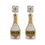Load image into Gallery viewer, Hand Woven Glass Seed Bead Dangle Earrings S5P217