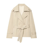 Load image into Gallery viewer, Short Belted Jacket Women Office N6C266