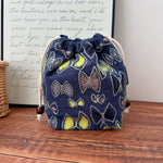 Load image into Gallery viewer, Handmade Cotton Linen Drawstring Cosmetic Pouch N6F174