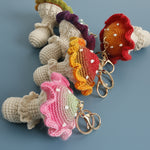 Load image into Gallery viewer, Hand Crochet Mushroom Keychain Cotton Yarn Charm N6G042