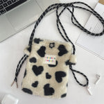 Load image into Gallery viewer, Rainbow Dots Plush Bag Women Cute Shoulder Crossbody S5P876