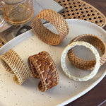 Load image into Gallery viewer, Boho Ethnic Bamboo Woven Bangle Round Niche Luxury N6F280
