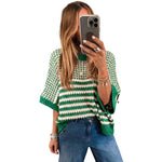 Load image into Gallery viewer, Color Block Crew Neck Oversized Sweater Women N6B087