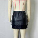 Load image into Gallery viewer, Matte High Waist Bodycon PU Leather Skirt Women N5A692