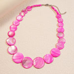 Load image into Gallery viewer, Womens Gradient Shell Beaded Necklace N6K187