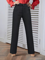 Load image into Gallery viewer, Womens Woven Straight Leg Trousers Dark Gray N5A500