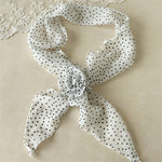 Load image into Gallery viewer, Rose Dot Chiffon Scarf Belt Neck Wrap N6D005